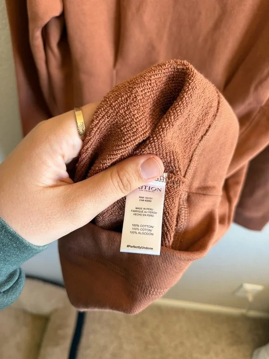 Nation Los Angeles Ronni Mini Dress in Tobacco Brown 100% Cotton Fitted Small - Picture 6 of 8